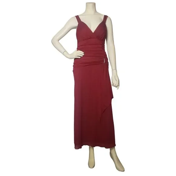 maroon holiday dresses Zapaka Women Burgundy Long Holiday Dress Sparkly Sequin Mermaid Long Sleeve Party Dress, Burgundy / L main image 1